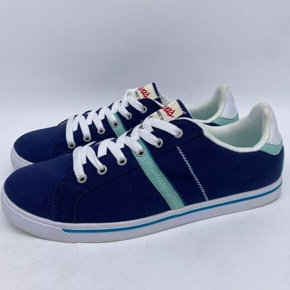 Lands End Shoes Womens 6B‎ Deep Sea Canvas Casual Sneakers Walking 4526 Ladies - Picture 1 of 9